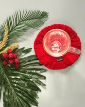Load image into Gallery viewer, Crochet Poinsettia Coasters