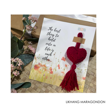 Load image into Gallery viewer, Crochet Heart Keychain