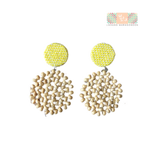 Load image into Gallery viewer, Wood Beads Earrings with Upcycled Habing Maragondon