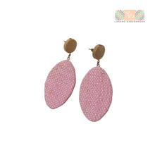 Load image into Gallery viewer, Oblong Earrings with Upcycled Habing Maragondon