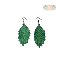 Load image into Gallery viewer, Crochet Leaf Earrings