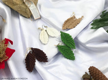 Load image into Gallery viewer, Crochet Leaf Earrings