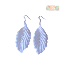 Load image into Gallery viewer, Crochet Leaf Earrings