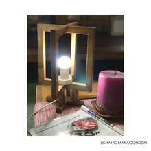 Load image into Gallery viewer, Bamboo Double Rectangle Lamp