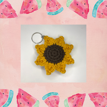 Load image into Gallery viewer, Crochet Sunflower Keychain
